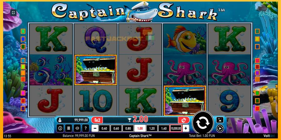 Hrací automat: Captain Shark s reálnou šancou na výhru