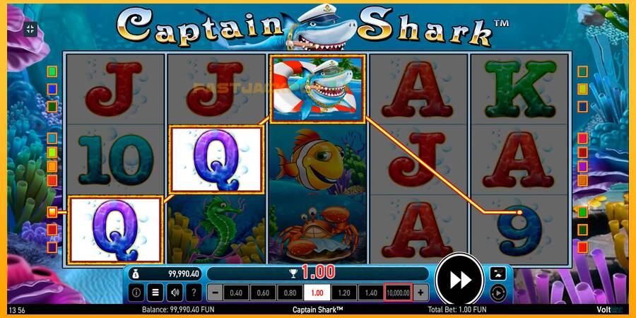 Hrací automat: Captain Shark s reálnou šancou na výhru