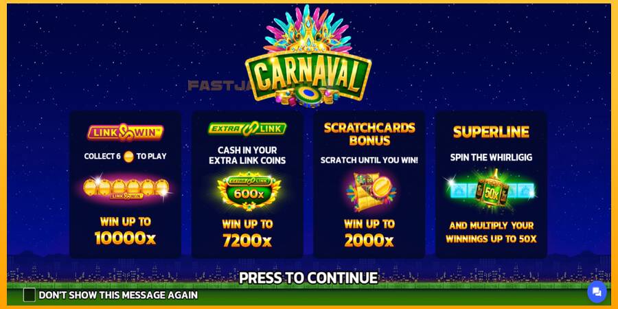 Hrací automat: Carnaval Link&Win s reálnou šancou na výhru