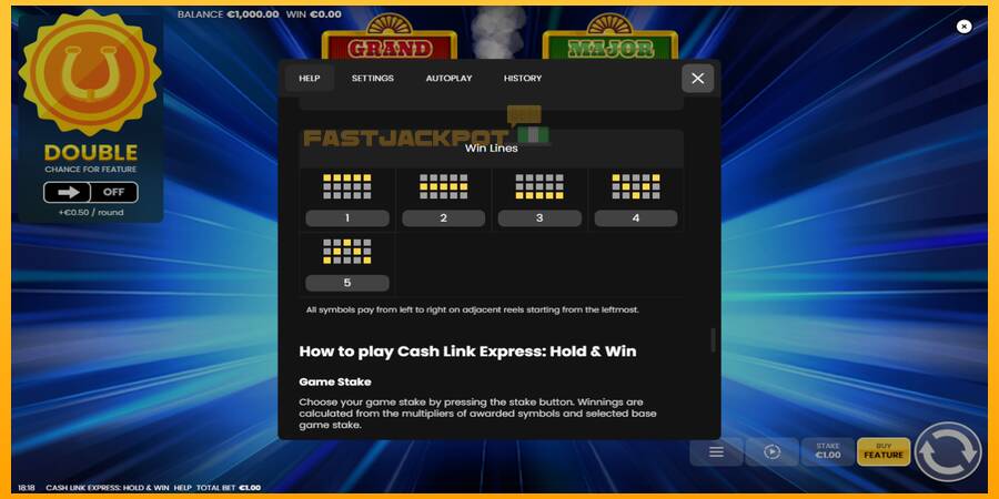 Hrací automat: Cash Link Express: Hold & Win s reálnou šancou na výhru