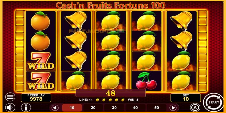 Hrací automat: Cashn Fruits Fortune 100 s reálnou šancou na výhru