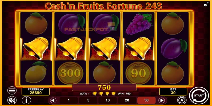 Hrací automat: Cashn Fruits Fortune 243 s reálnou šancou na výhru