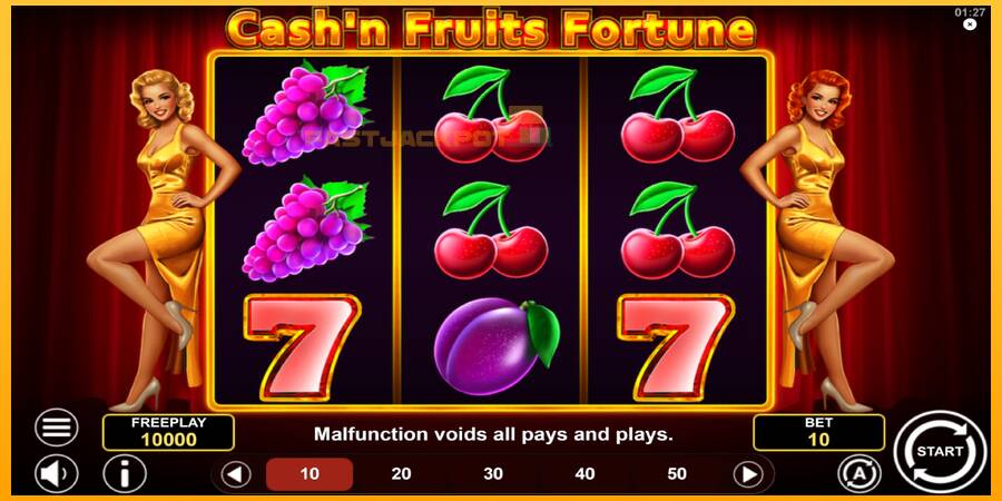 Hrací automat: Cashn Fruits Fortune s reálnou šancou na výhru