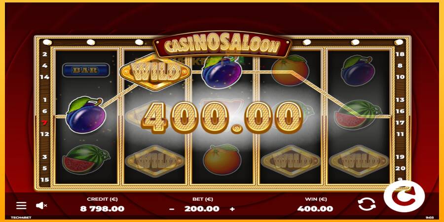 Hrací automat: Casino Saloon s reálnou šancou na výhru