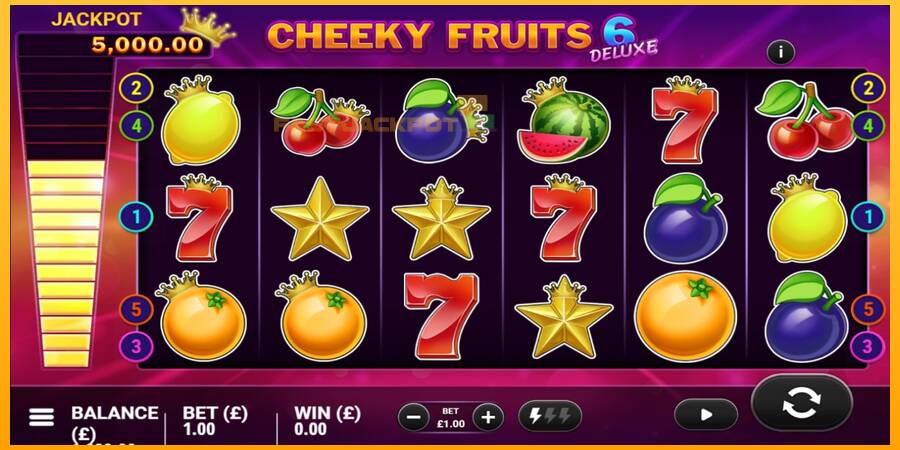 Hrací automat: Cheeky Fruits 6 Deluxe s reálnou šancou na výhru