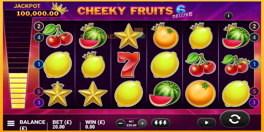 Hrací automat: Cheeky Fruits 6 Deluxe s reálnou šancou na výhru