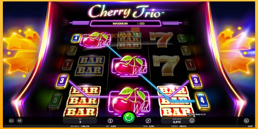 Hrací automat: Cherry Trio s reálnou šancou na výhru