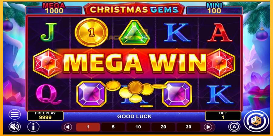 Hrací automat: Christmas Gems Hold & Win s reálnou šancou na výhru