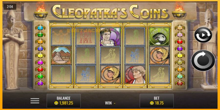 Hrací automat: Cleopatra’s Coins s reálnou šancou na výhru