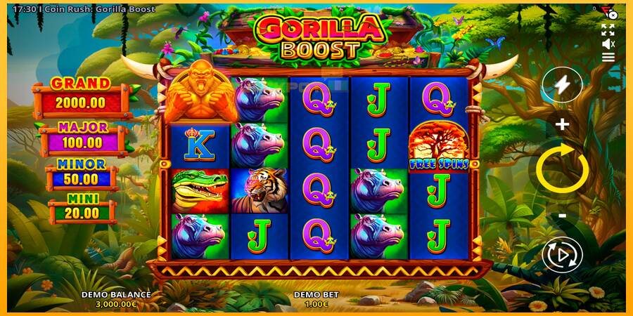 Hrací automat: Coin Rush: Gorilla Boost s reálnou šancou na výhru