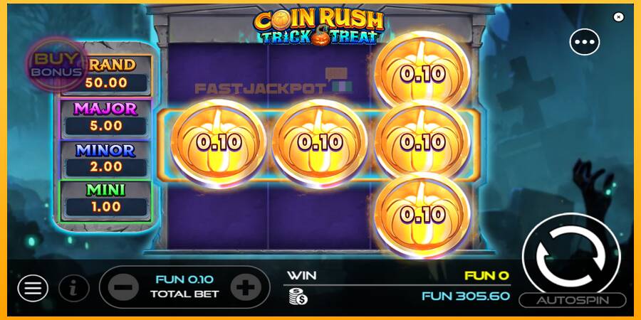 Hrací automat: Coin Rush: Trick o Treat s reálnou šancou na výhru