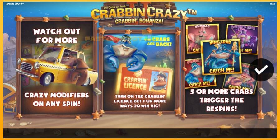 Hrací automat: Crabbin Crazy 2 s reálnou šancou na výhru