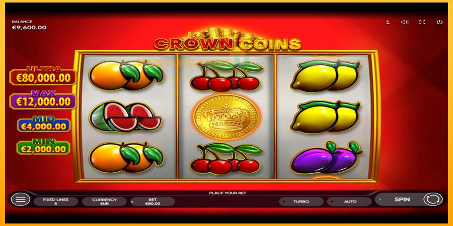 Hrací automat: Crown Coins s reálnou šancou na výhru