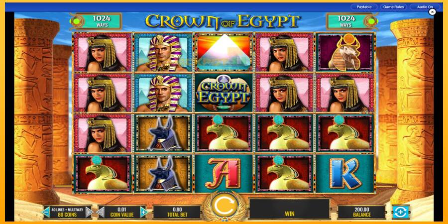 Hrací automat: Crown of Egypt s reálnou šancou na výhru