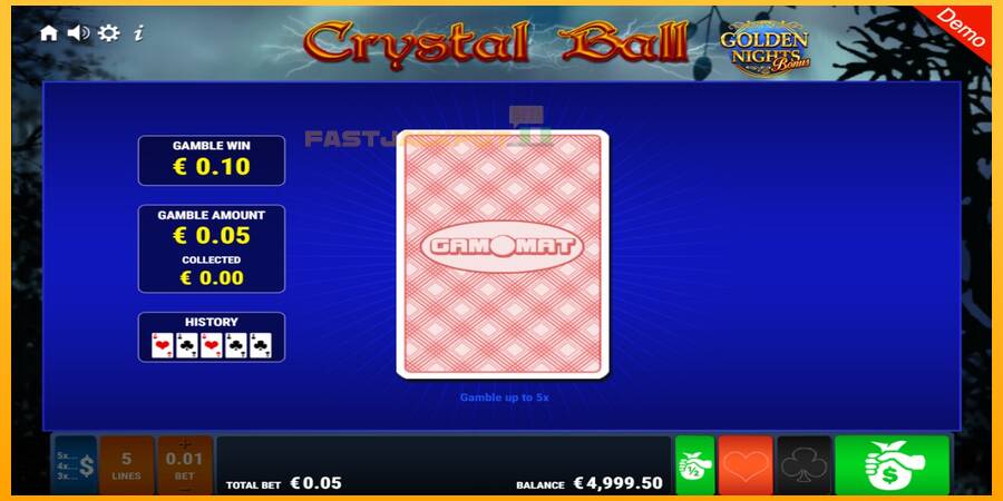 Hrací automat: Crystal Ball Golden Nights s reálnou šancou na výhru