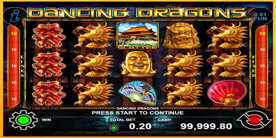 Hrací automat: Dancing Dragons s reálnou šancou na výhru