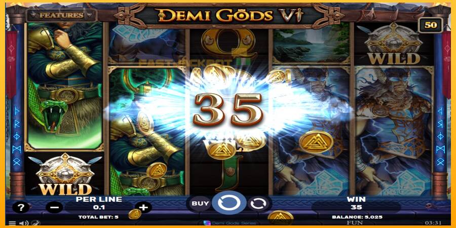 Hrací automat: Demi Gods 6 s reálnou šancou na výhru