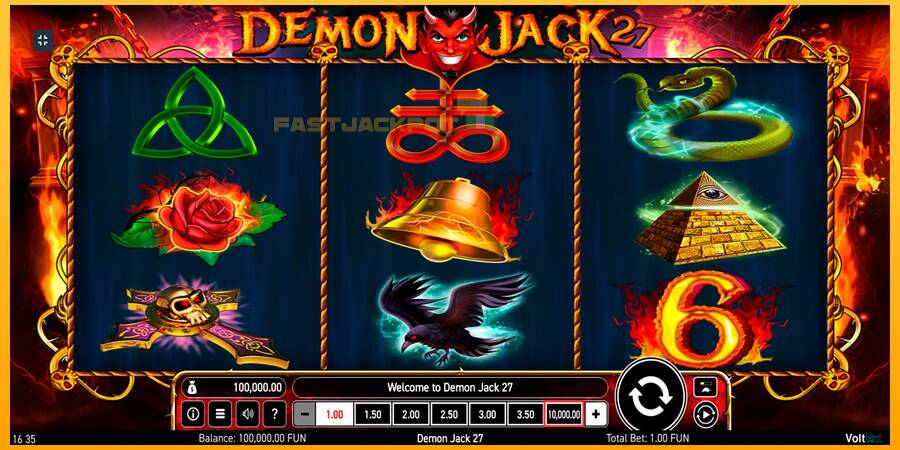 Hrací automat: Demon Jack 27 s reálnou šancou na výhru