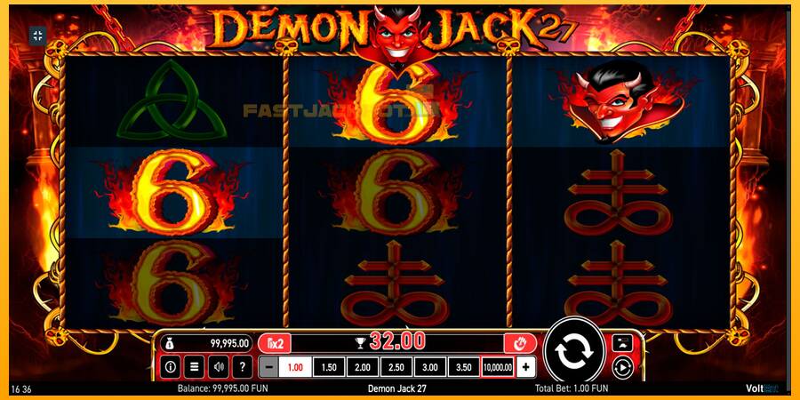 Hrací automat: Demon Jack 27 s reálnou šancou na výhru