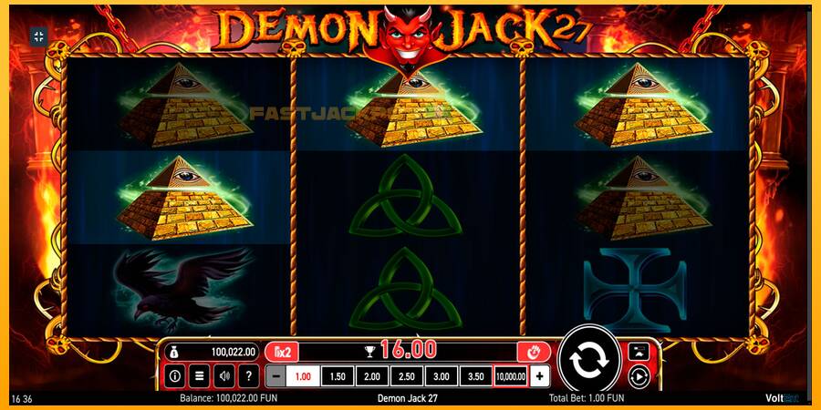 Hrací automat: Demon Jack 27 s reálnou šancou na výhru