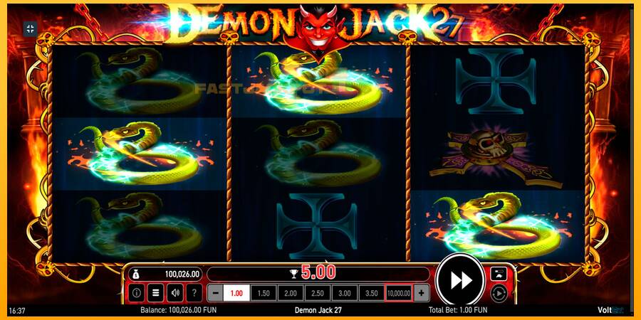 Hrací automat: Demon Jack 27 s reálnou šancou na výhru