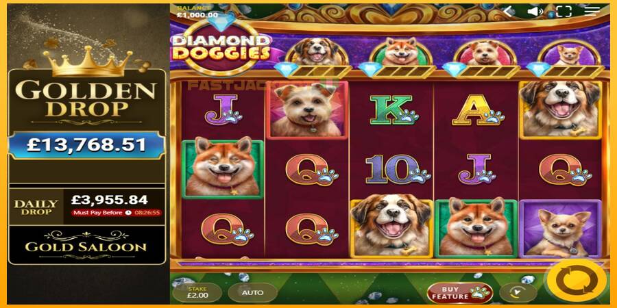 Hrací automat: Diamond Doggies s reálnou šancou na výhru