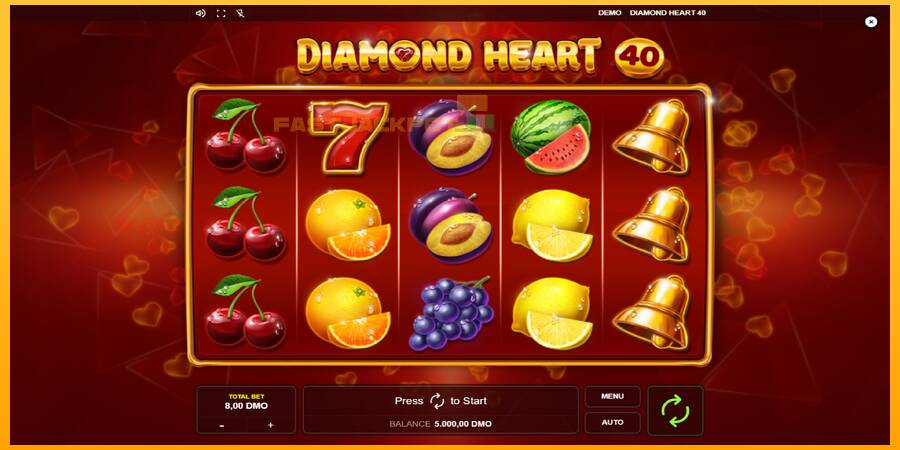 Hrací automat: Diamond Heart 40 s reálnou šancou na výhru