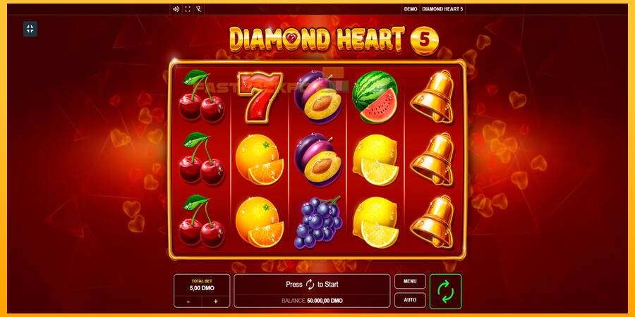 Hrací automat: Diamond Heart 5 s reálnou šancou na výhru