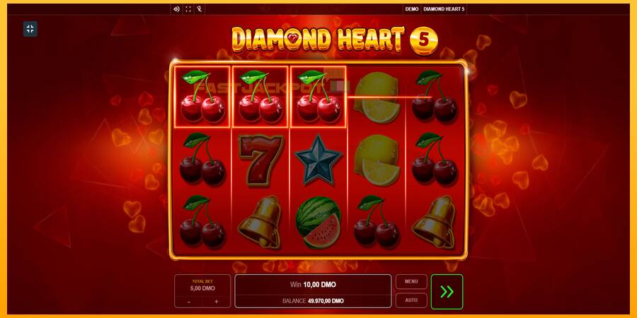 Hrací automat: Diamond Heart 5 s reálnou šancou na výhru