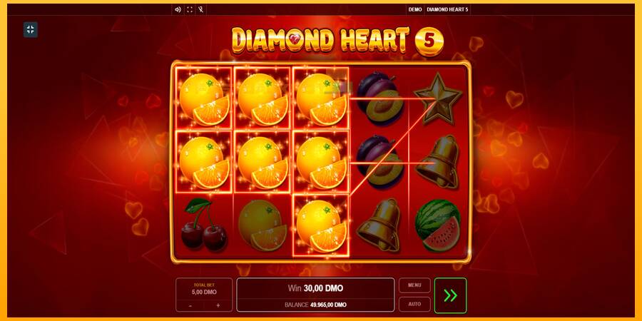 Hrací automat: Diamond Heart 5 s reálnou šancou na výhru