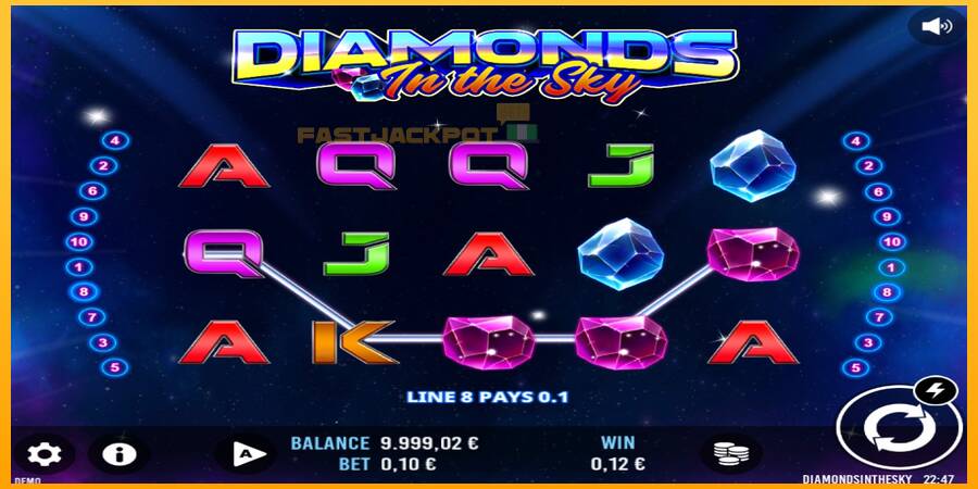 Hrací automat: Diamonds In The Sky s reálnou šancou na výhru