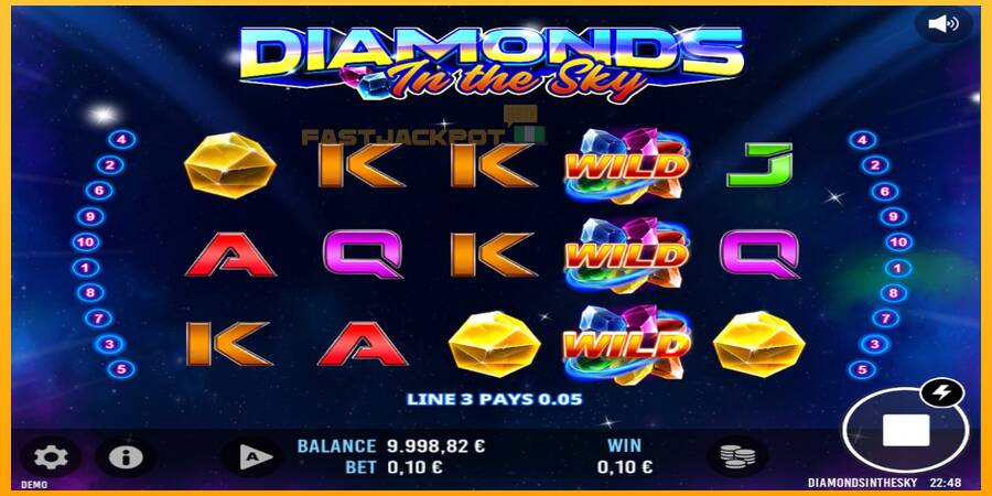 Hrací automat: Diamonds In The Sky s reálnou šancou na výhru