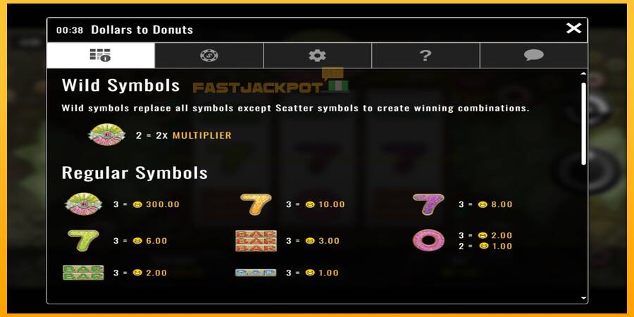 Hrací automat: Dollars to Donuts s reálnou šancou na výhru