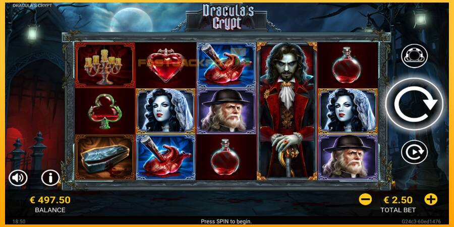 Hrací automat: Draculas Crypt s reálnou šancou na výhru