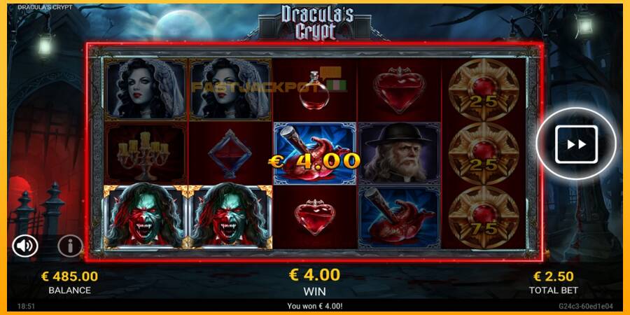 Hrací automat: Draculas Crypt s reálnou šancou na výhru