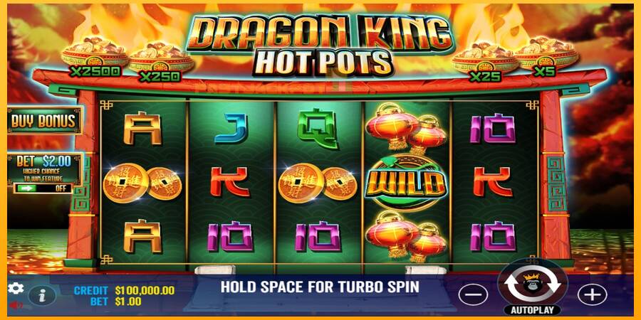 Hrací automat: Dragon King Hot Pots s reálnou šancou na výhru