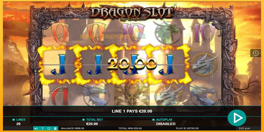 Hrací automat: Dragon Slot s reálnou šancou na výhru