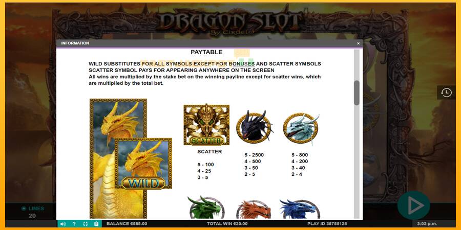 Hrací automat: Dragon Slot s reálnou šancou na výhru