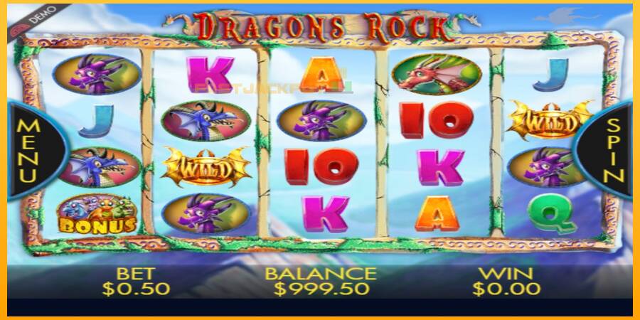 Hrací automat: Dragons Rock s reálnou šancou na výhru