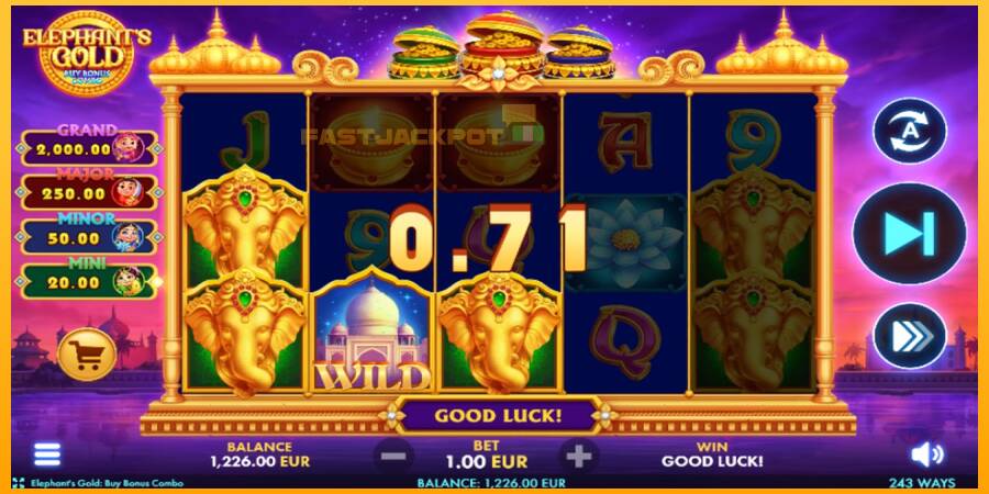 Hrací automat: Elephants Gold Buy Bonus Combo s reálnou šancou na výhru