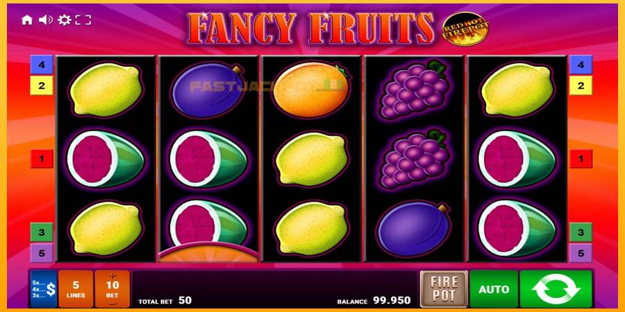 Hrací automat: Fancy Fruits Red Hot Firepot s reálnou šancou na výhru