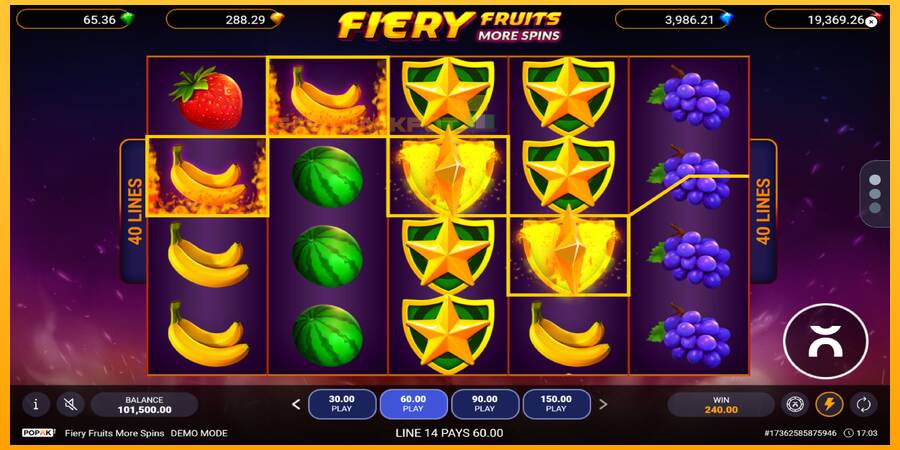 Hrací automat: Fiery Fruits More Spins s reálnou šancou na výhru