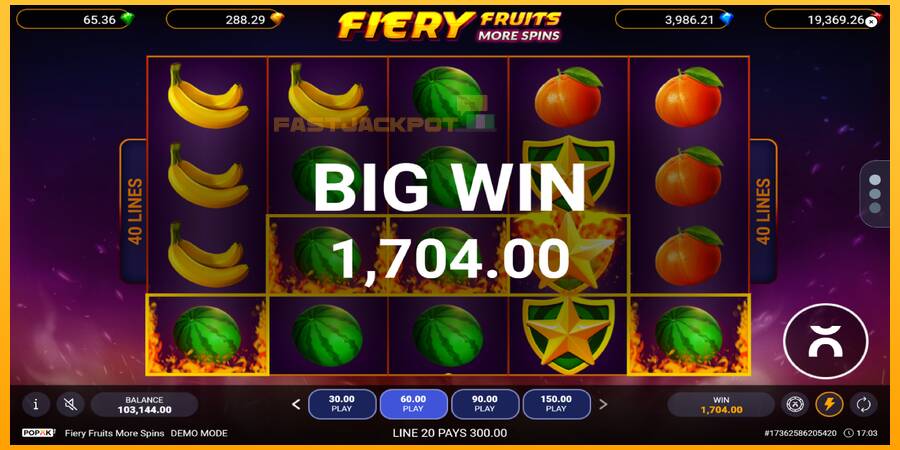 Hrací automat: Fiery Fruits More Spins s reálnou šancou na výhru