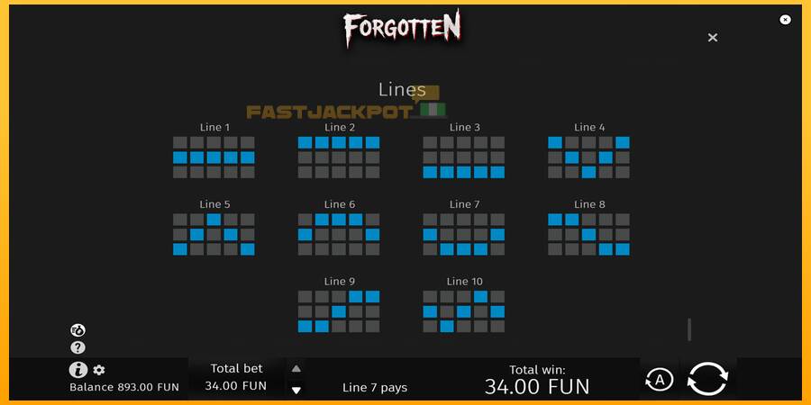 Hrací automat: Forgotten s reálnou šancou na výhru