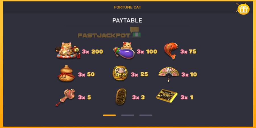 Hrací automat: Fortune Cat s reálnou šancou na výhru