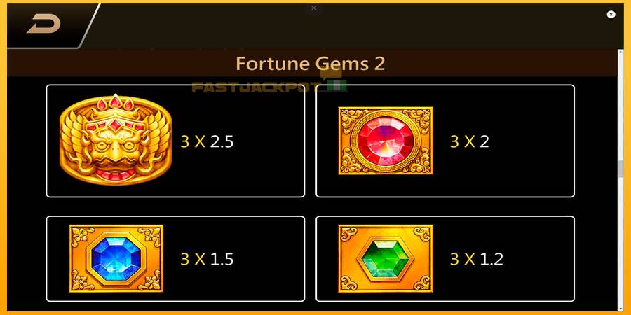 Hrací automat: Fortune Gems 2 s reálnou šancou na výhru