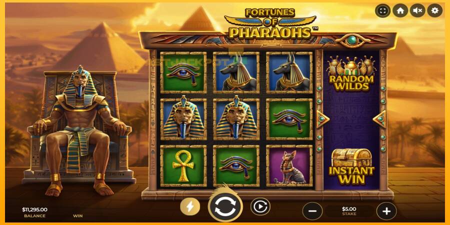 Hrací automat: Fortunes of Pharaohs s reálnou šancou na výhru