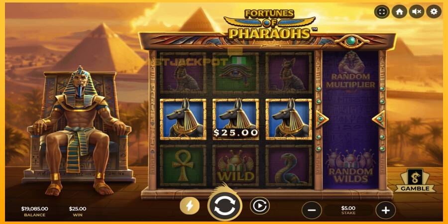 Hrací automat: Fortunes of Pharaohs s reálnou šancou na výhru