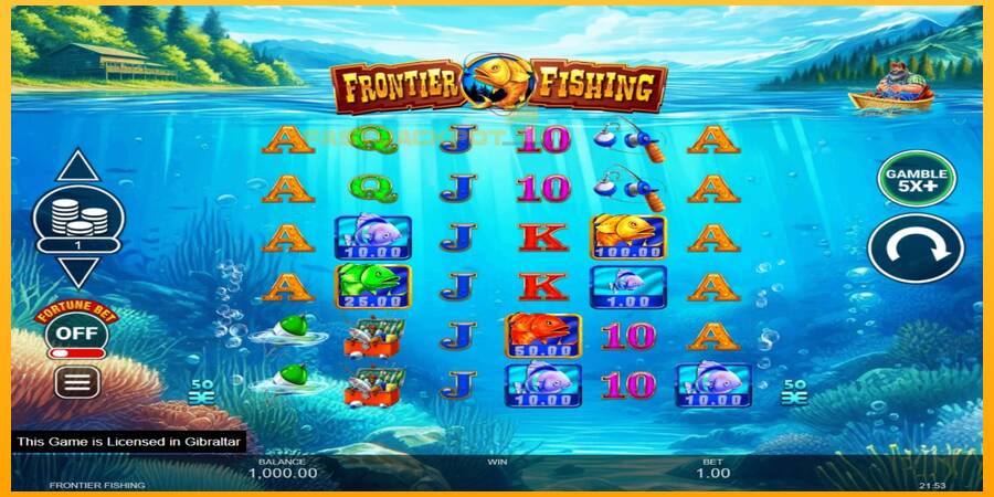 Hrací automat: Frontier Fishing s reálnou šancou na výhru