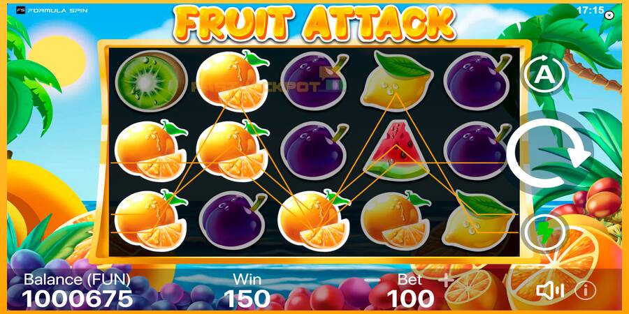 Hrací automat: Fruit Attack s reálnou šancou na výhru